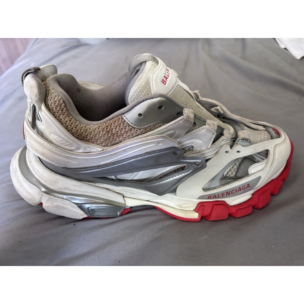 Size 9 - Balenciaga Track Sneaker White Red - Picture 2 of 7